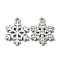 Alloy Enamel Pendants, for Christmas, Snowflake, White, Platinum, 20.5x16x1.7mm, Hole: 1.5mm