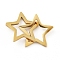 201 Stainless Steel Pendants, Hollow, Star, Golden, 18mm