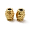 304 Stainless Steel Beads, Oval with Flower, Real 18K Gold Plated, 8x6.5mm, Hole: 2.5mm