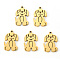 PVD Vacuum Plating 304 Stainless Steel Pendants, Laser Cut, Dog, Real 18K Gold Plated, 17x11x1mm, Hole: 1.2mm