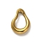 304 Stainless Steel Linking Rings, Twisted Teardrop, Golden, 15.5x11x3mm, Inner Diameter: 9.5x6mm