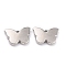 Non-Tarnish 304 Stainless Steel Charms, Butterfly, Stainless Steel Color, 15x11x3mm, Hole: 1.4mm