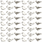 SUNNYCLUE 1 Box 150Pcs 3 Styles Metal Bird Beads Silver Birds Bead Bulk Alloy Antique Tibetan Small Flying Animal Connector Spacer Charm Beads for Jewelry Making Bracelet Necklace Earrings DIY Crafts