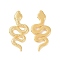 Ion Plating(IP) 304 Stainless Steel Cabochons, Snake, Golden, 32.5x15x2mm