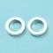 201 Stainless Steel Linking Rings, Round Ring, 925 Sterling Silver Plated, 10x2mm, Inner Diameter: 6.8mm