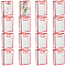 Rectangle Plastic Transparent Gift Bags, Shopping Bags with Hole Handle, Candy Bag for Birthday, Wedding, FireBrick, 26x18x8cm