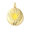 Brass Micro Pave Cubic Zirconia Pendants, with Enamel, Cadmium Free & Nickel Free & Lead Free, Real 18K Gold Plated, Oval, Butterfly, 25x17x6mm, Hole: 3.8mm