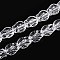 Baking Paint Transparent Glass Beads Strands, Tulip, Clear, 12x10x6.5~7mm, Hole: 1mm, about 55pcs/strand, 25.59 inch(65cm)