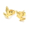 Pigeon 304 Stainless Steel Stud Earrings, Golden, 12x10mm