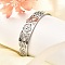Non-Tarnish 304 Stainless Steel Cuff Bangles, Hollow Witch Knot Bangles for Women, Stainless Steel Color, 1/4~5/8 inch(0.6~1.5cm), Inner Diameter: 2x2-1/2 inch(5x6.5cm)
