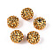 AB-Color Resin Rhinestone Beads, with Acrylic Round Beads Inside, for Bubblegum Jewelry, Goldenrod, 16x14mm, Hole: 2~2.5mm
