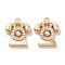 Rack Plating Brass Clear Cubic Zirconia Pendants, Cadmium Free & Nickel Free & Lead Free, Long-Lasting Plated, Telephone, Real 18K Gold Plated, 13.5x12x3mm, Hole: 1.2mm