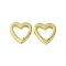 Brass Spring Gate Rings, Cadmium Free & Nickel Free & Lead Free, Heart, Golden, 15.5x15.5x3mm
