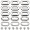 GORGECRAFT 12PCS Screw-in Oval Eyelet Metal Screw Together Grommets Shackle Purse End Rings Bag Loop Handle Connectors Alloy Snaps for DIY Sewing Crafts Clothes Leather Bags Replacement Hardware