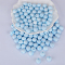 Round Silicone Focal Beads, Light Cyan, 15mm, Hole: 2mm
