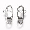 Tarnish Resistant 304 Stainless Steel Lobster Claw Clasps, Stainless Steel Color, 16x7x3.5mm, Hole: 3x4mm