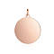 Ion Plating(IP) 304 Stainless Steel Pendants, with Jump Ring, Flat Round Charm, Stamping Blank Tag, Rose Gold, 22.5x20x1.5mm, Hole: 3.5mm