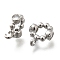 Brass Micro Pave Cubic Zirconia Tube Bails, Cadmium Free & Nickel Free & Lead Free, Real Platinum Plated, 12x9.5x3.5mm, Hole: 1.6mm, Inner Diameter: 5mm