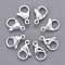 304 Stainless Steel Lobster Claw Clasps, Parrot Trigger Clasps, Silver Color Plated, 13x8x4mm, Hole: 1.2mm