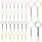 AHADEMAKER 32Pcs 4 Colors Alloy Keychains, Snake Chain Keychain, with Iron Findings, USB Flash Drive Buckle, Mixed Color, 7.6~7.9cm, 8pcs/color