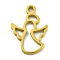 Laser Cut 304 Stainless Steel Charms, Angel Charms, Golden, 11x8x1mm, Hole: 1.2mm