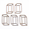 Unfinished Natural Poplar Wood Big Pendants, Laser Cut Wood Shapes, Cuboid, Antique White, 59.5x39x2mm