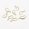 Brass Earring Hooks, Ear Wire, with Horizontal Loop, Long-Lasting Plated, Real 18K Gold Plated, 21x9x1.5mm, Hole: 2mm, 21 Gauge, Pin: 0.7x0.8mm