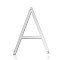 Tarnish Resistant 201 Stainless Steel Links connectors, Letter, Stainless Steel Color, Letter.A, 37x28x1mm, Hole: 1mm