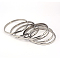 Tarnish Resistant 201 Stainless Steel Bangle Sets, Stainless Steel Color, 68mm, 5.2mm, about 7pcs/set