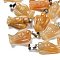 Natural Topaz Jade Pendants, with 201 Stainless Steel Finding, Angel, 24~25x15~16x7~8mm, Hole: 5x7mm