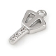 Латунные микропаве прозрачные подвески с фианитом KK-L238-22P-2