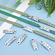 4 пара 4-х стильных подвесок-соединителей из нержавеющей стали DIY-FG0003-07-4