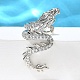 Серьги-каффы из латуни с прозрачным кубическим цирконием EJEW-Q025-01B-P-1