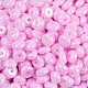 Непрозрачные цвета блестящие стеклянные бусины SEED-P008-01C-12-2