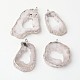 Естественно Geode Агат Druzy ломтик подвески G-L461-04C-1