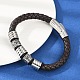Плетеные браслеты из кожаного шнура из микрофибры BJEW-D304-16P-03-1