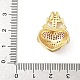 Латунные микропаве прозрачные подвески с фианитом KK-B141-33G-3