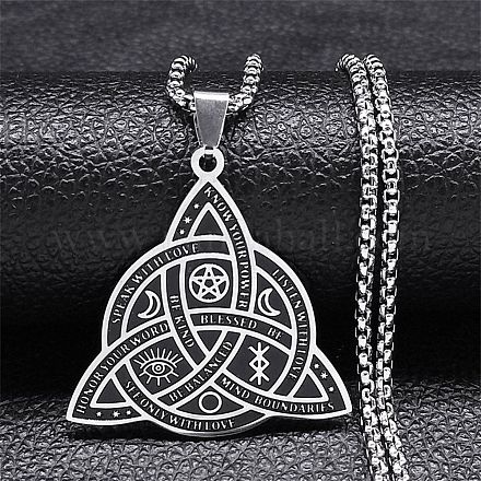 Не тускнеющие подвески из нержавеющей стали 304 NJEW-K253-09P-1