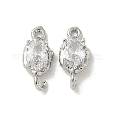 Латунные прозрачные подвески из кубического циркония KK-R210-15P-1