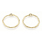 Ion Plating(IP) Alloy Pendants, Cadmium Free & Lead Free, Ring, Light Gold, 21.5x22.5x1.5mm, Hole: 3x1.5mm