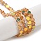 Transparent Electroplate Glass Beads Strands, AB Color Plated, Faceted, Flat Round, Sandy Brown, 4x4x2.5mm, Hole: 1.1mm, about 145~155pcs/strand, 20.08''~21.65''(51~55cm)