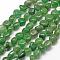 Natural Green Aventurine Beads Strands, Nuggets, 7~9x7~9x3~8mm, Hole: 1mm, about 42~47pcs/strand, 15 inch