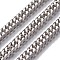 Tarnish Resistant 304 Stainless Steel Cuban Link Chains, Unwelded, Stainless Steel Color, 8x6x2mm