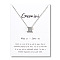 Twelve Constellations Alloy Pendant Necklaces, Platinum, Gemini, 15.75 inch(40cm)
