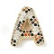 Brass Micro Pave Cubic Zirconia Pendants, Long-Lasting Plated, Rack Plating, Letter Charms, Real 18K Gold Plated, Letter A, 22x18x7mm, Hole: 5.2x3mm