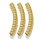 304 Stainless Steel Curved Tube Beads, Golden, 37x5mm, Hole: 3mm