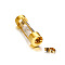 304 Stainless Steel Glass Hourglass Urn Ashes Pendants, High Polished, for Memorial Jewelry, Golden, 46x12mm, Hole: 5mm