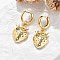 Brass Hoop Earrings Lead Free & Cadmium Free, Real 18K Gold Plated, Long-Lasting Plated, Rack Plating, Strawberry, Real 18K Gold Plated, 37x17mm