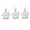304 Stainless Steel Pendants, with Jump Rings, House with Heart Charms, Stainless Steel Color, 18x15mm