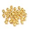 CCB Plastic Round Beads, Golden, 6mm, Hole: 1.5mm